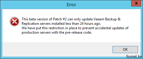 VBR Patch 2 RC error